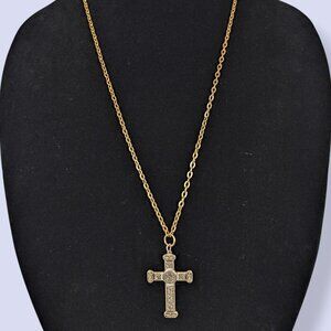 V. Spanish Damascene-Style Cross Pendant Necklace